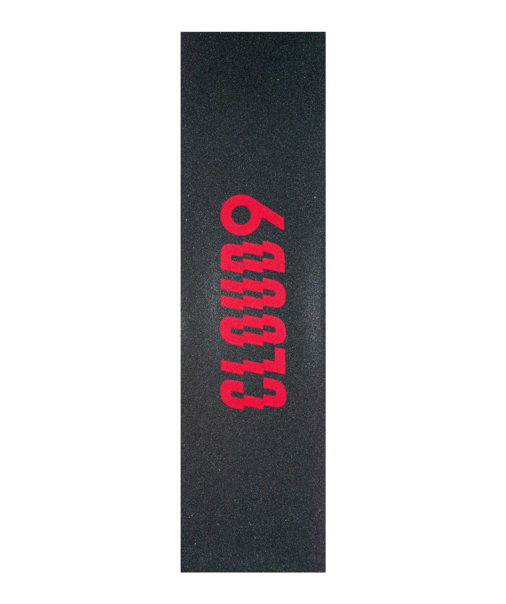 Red Cloud 9 Griptape Logo on Black Skateboard Griptape
