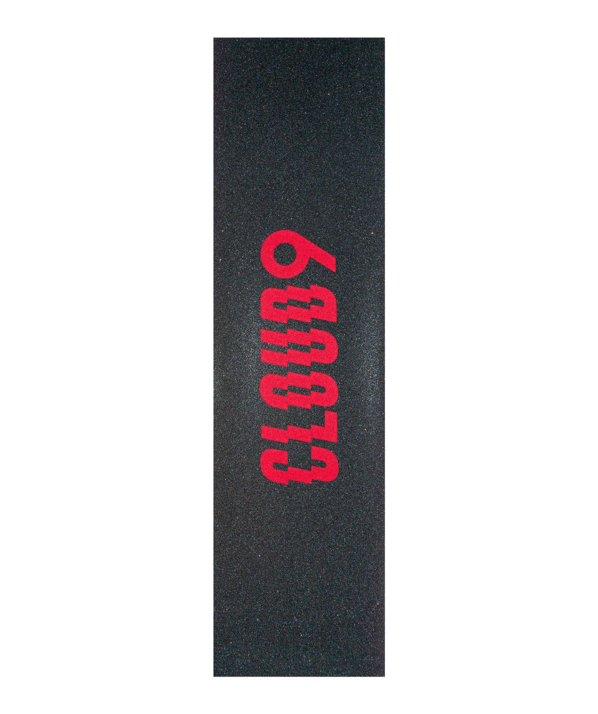 Red Cloud 9 Griptape Logo on Black Skateboard Griptape
