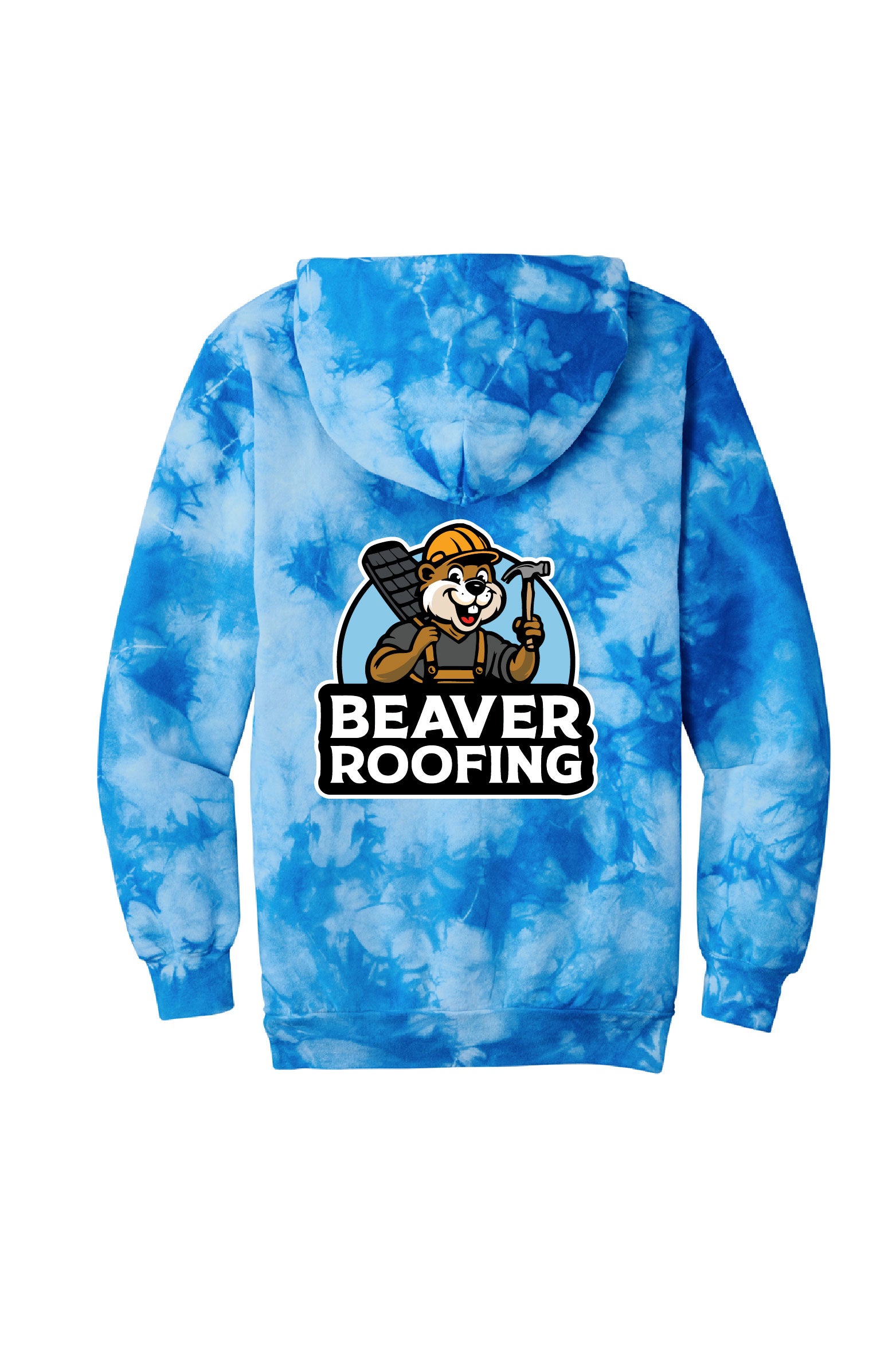 Fleece tie-dye hoodie