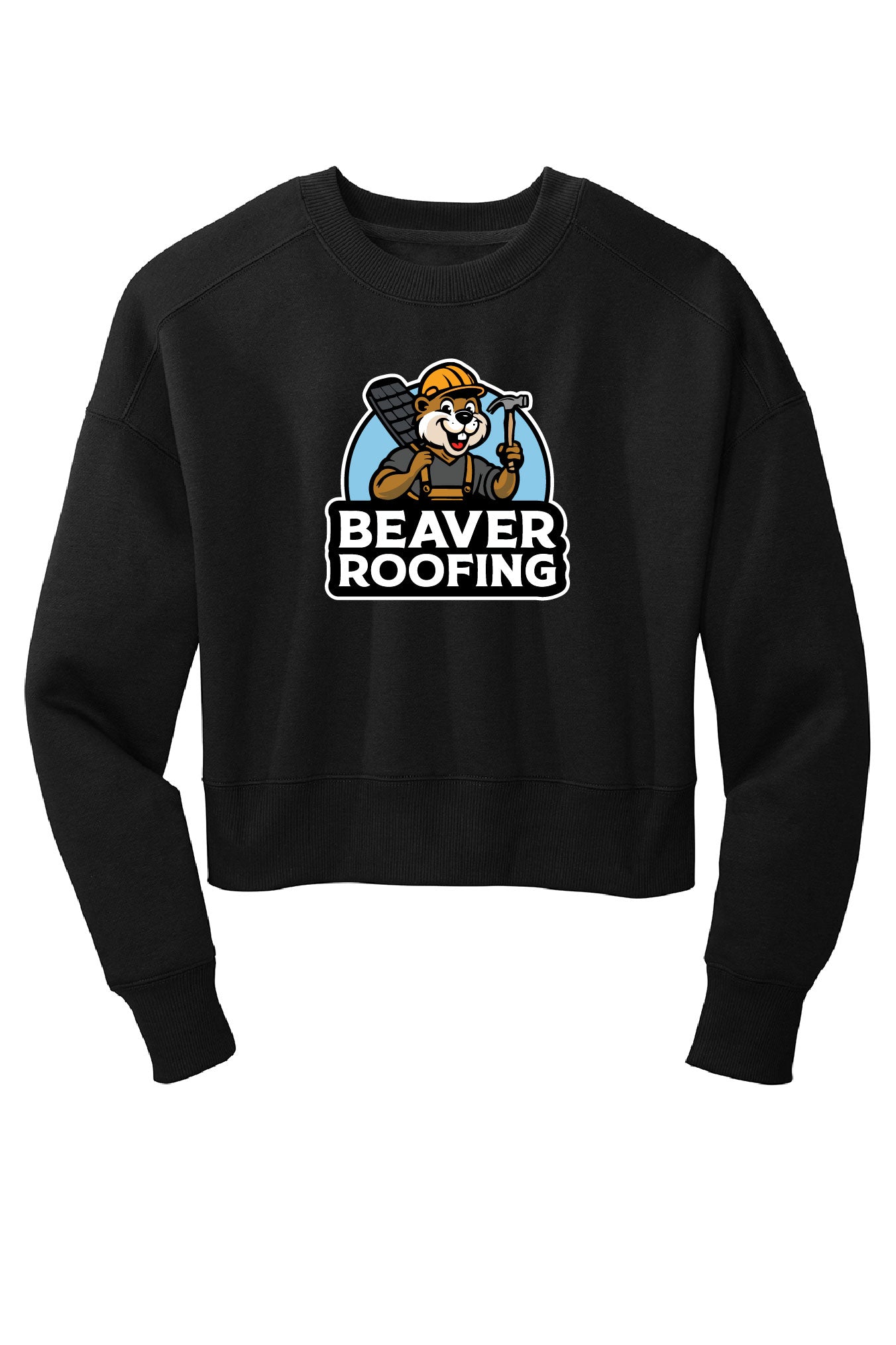 Fleece cropped crewneck