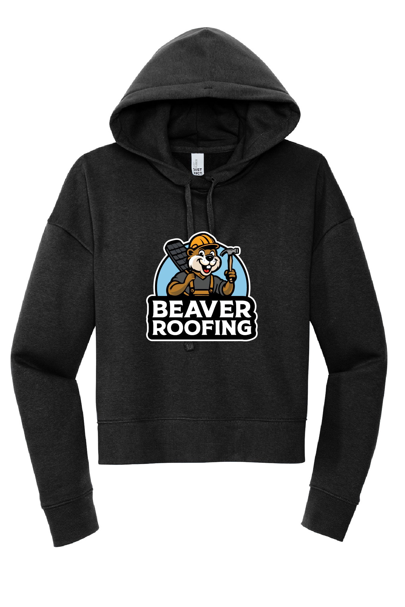 Fleece cropped hoodie