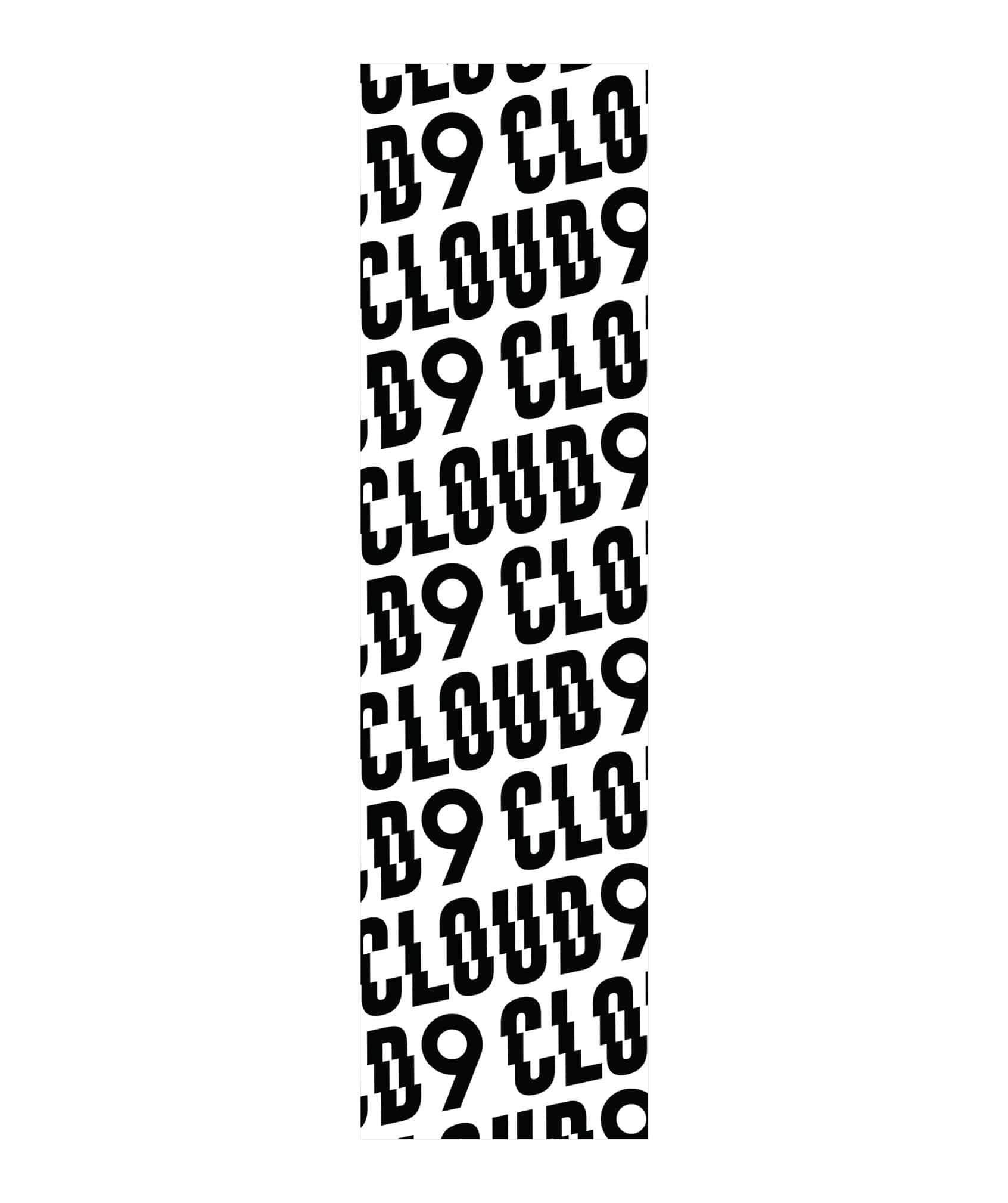 Cloud 9 Griptape Clear Black Logo Skateboard Grip Tape Backing Paper - Back