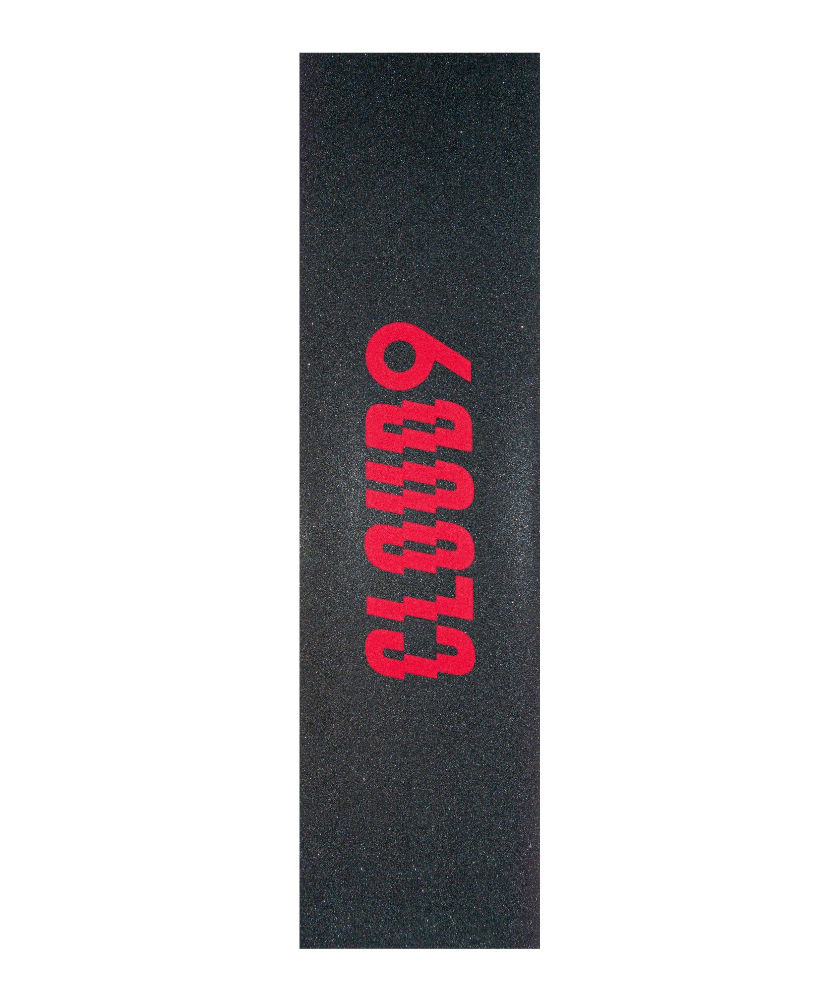 Red Cloud 9 Griptape Logo on Black Skateboard Griptape